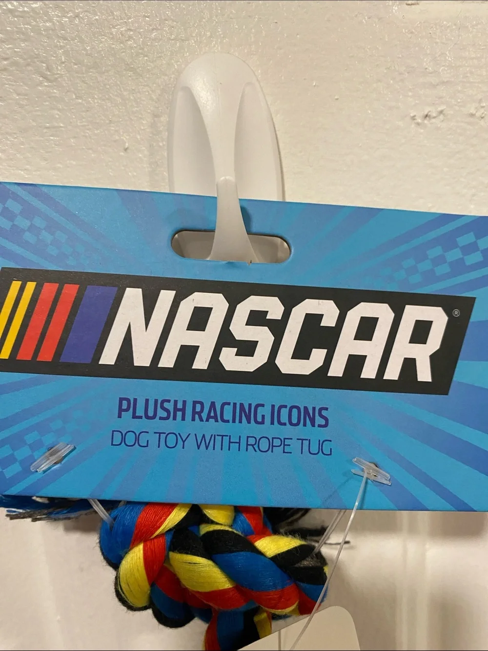 Nascar Plush Racing Rope Toy in Red, Orange, Black